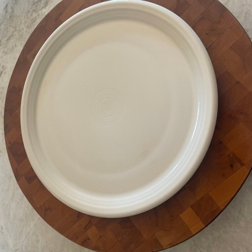 Fiesta Homer Laughlin chop plate 13” white